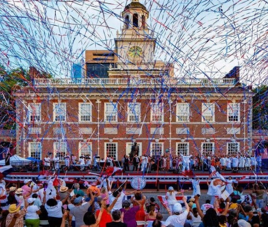 Fourth of July fireworks in Philadelphia